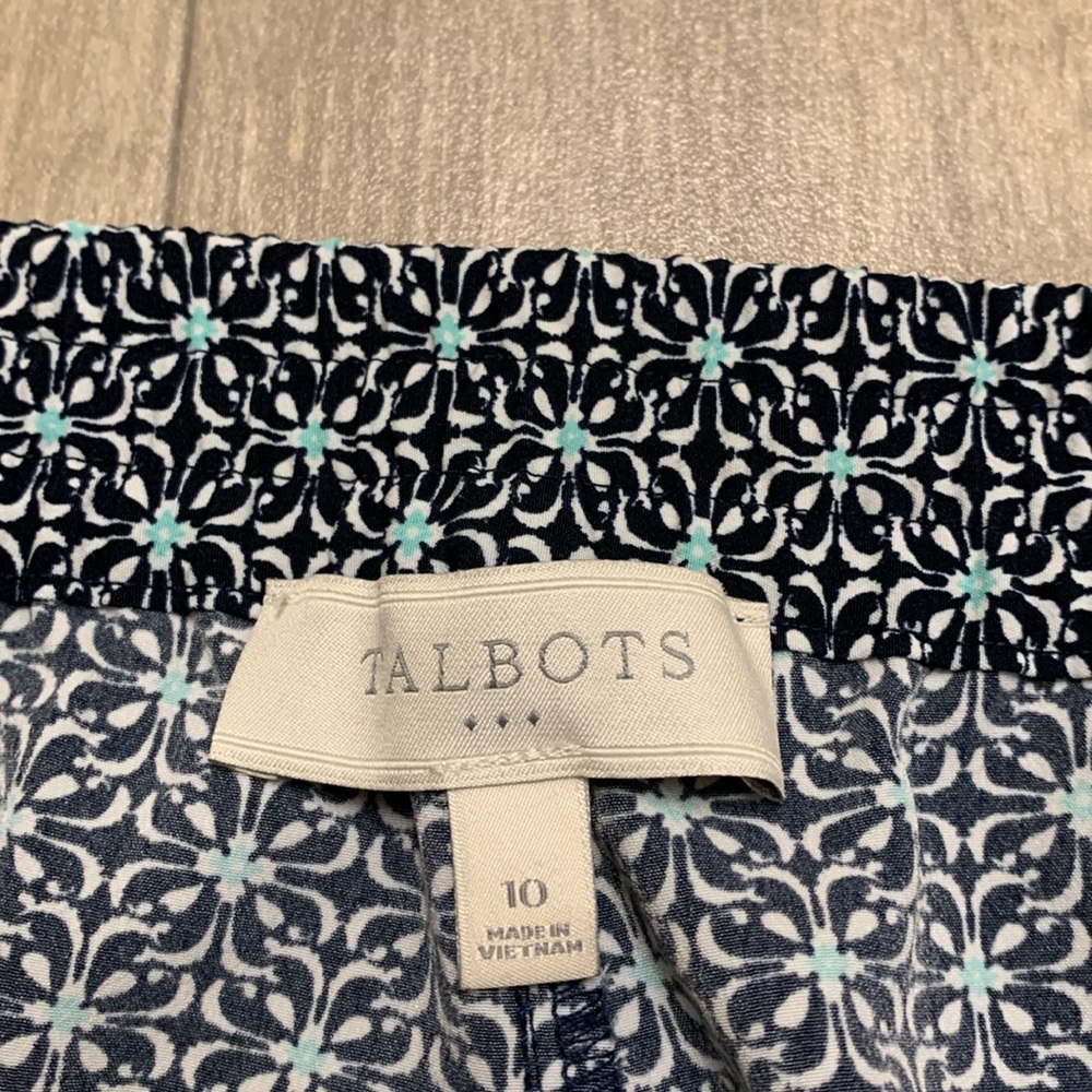 Womens Talbots Geometrical Pattern Drawstring Straight Fit Pants - Picture 6 of 8
